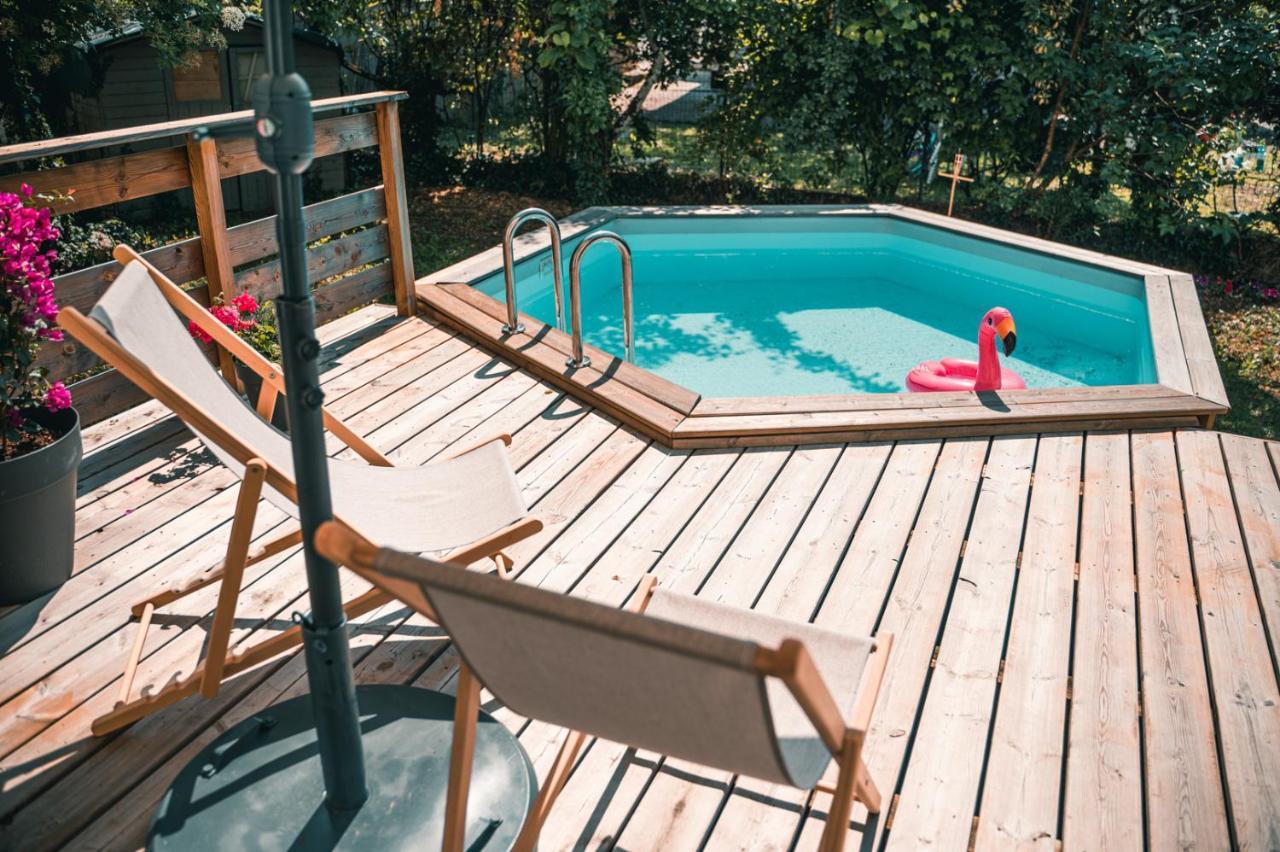 Le Serenite - T3 En Maison De Ville Avec Piscine Annecy Luaran gambar